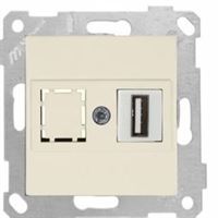 RİTA MEK TUŞ DATA PRİZİ 1*USB KREM 1